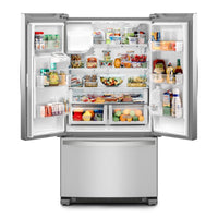 Whirlpool 36" 25 Cu. Ft. French-Door Refrigerator with Ice and Water Dispenser - WRFF3436RZ | Réfrigérateur Whirlpool de 36 po et de 25 pi³ à portes françaises avec distributeur d’eau et de glaçons - WRFF3436RZ | WRFF34RZ