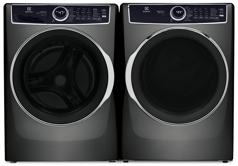 Electrolux 5.2 Cu. Ft. Front-Load Washer and 8 Cu. Ft. Electric Dryer - Titanium 