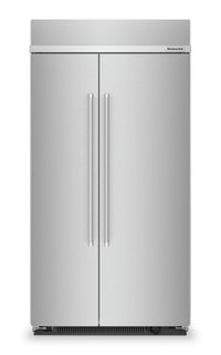 KitchenAid 42" 25.5 Cu. Ft. Side-by-Side Refrigerator - Stainless Steel PrintShield™ - KBSN702MPS | Réfrigérateur KitchenAid de 25,5 pi³ et de 42 po à compartiments juxtaposés - acier inoxydable avec …