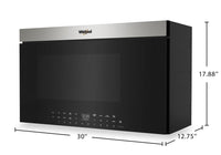 Whirlpool 1.1 Cu. Ft. Flush Over-the-Range Microwave with Air Fry - Stainless Steel - YWMMF7330RZ | Four à micro-ondes à hotte intégrée Whirlpool de 1,1 pi³ à installation affleurée avec friture à air - acier inoxydable - YWMMF7330RZ | YWMMF733