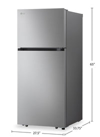 LG 28" 18 Cu. Ft. Garage-Ready Top-Freezer Refrigerator - Stainless Steel - LT18S2100S | Réfrigérateur LG de 18 pi³ et de 28 po à congélateur supérieur qui convient à une installation dans un garage - acier inoxydable - LT18S2100S | LT18S21S