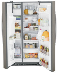 GE 23 Cu. Ft. Side-by-Side Refrigerator - GSS23GMPES 