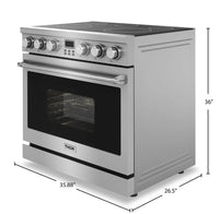 Thor Kitchen 6 Cu. Ft. Professional Electric Range - ARE36 | Cuisinière électrique professionnelle Thor Kitchen de 6 pi³ - ARE36 | ARE360SS