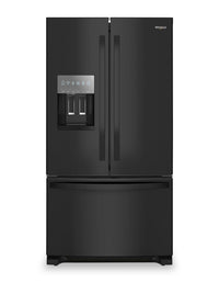 Whirlpool 36" 25 Cu. Ft. French-Door Refrigerator with Ice and Water Dispenser - WRFF3436RB | Réfrigérateur Whirlpool de 36 po et de 25 pi³ à portes françaises avec distributeur d’eau et de glaçons - WRFF3436RB | WRFF34RB