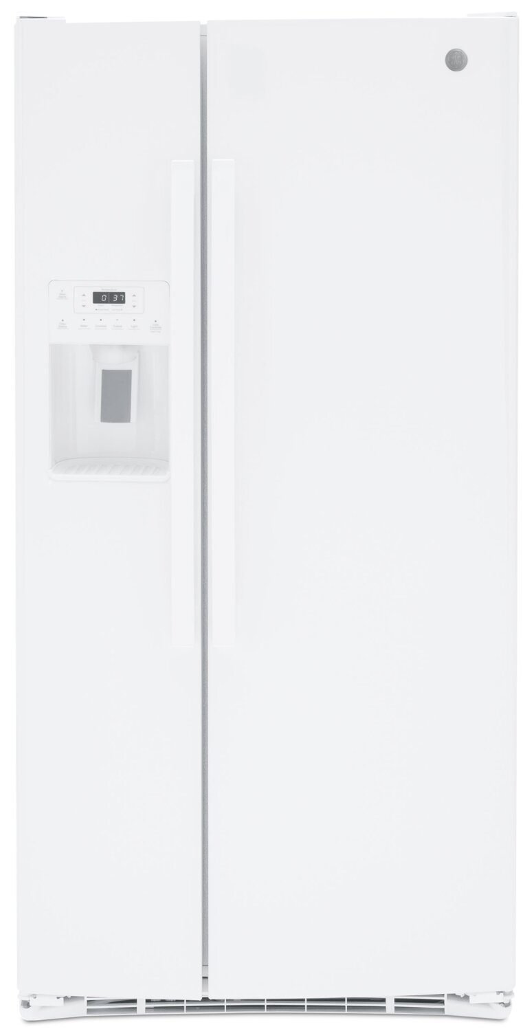 GE 23 Cu. Ft. Side-by-Side Refrigerator - GSS23GGPWW 