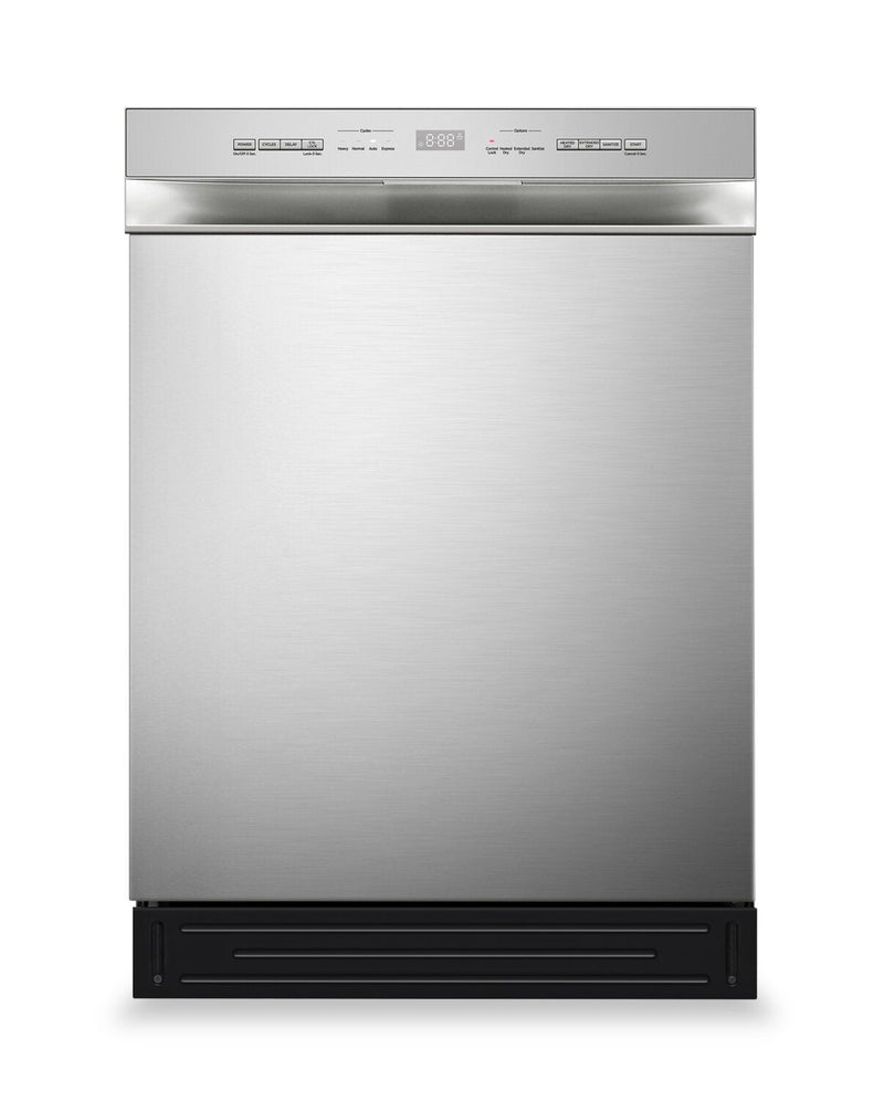 Midea 24" Front-Control Dishwasher with Interior Light - MDF24P2BST | Lave-vaisselle Midea de 24 po avec commandes à l’avant et éclairage intérieur - MDF24P2BST | MDF24P2T