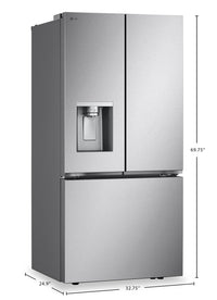 LG 33" 20 Cu. Ft. French-Door Counter-Depth MAX™ Refrigerator - Smudge Proof Stainless Steel - LF20C… | Réfrigérateur LG de 20 pi³ et de 33 po à portes françaises de profondeur comptoir MAXMC - acier inox…