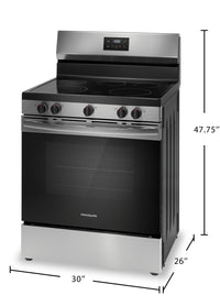 Frigidaire 5.3 Cu. Ft. Electric Range With Quick Boil Element and Five-Element Cooktop - Stainless S… | Cuisinière électrique Frigidaire de 5,3 pi³ avec élément à ébullition rapide et surface de cuisson à…