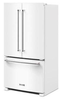 KitchenAid 36" 20 Cu. Ft. Counter-Depth French-Door Refrigerator - White - KRFC136RWH | Réfrigérateur KitchenAid de 36 po et de 20 pi3 de profondeur comptoir à portes françaises - blanc - KRFC136RWH | KRFC13WH