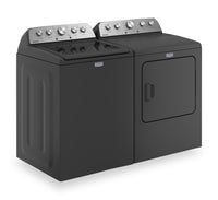 Maytag 5.4 Cu. Ft. Top-Load Washer and 7 Cu. Ft. Gas Dryer with Steam - Volcano Black | Laveuse à chargement par le haut 5,4 pi3 et sécheuse à gaz 7 pi3 avec vapeur de Maytag - noir volcan | MATL545G