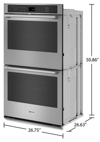 Maytag 8.6 Cu. Ft. Double Wall Oven with Air Fry and Basket - MOED6027LZ 