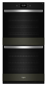 Whirlpool 30" 10 Cu. Ft. Electric Double Wall Oven with True Convection - Black Stainless Steel with… | Four mural double électrique Whirlpool de 10 pi³ et de 30 po avec convection véritable - acier inoxy…