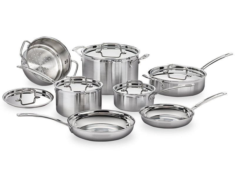 Cuisinart 12-Piece MultiClad Pro Cookware Set - MCP-12NCC | Batterie de cuisine professionnelle MultiClad de Cuisinart de 12 pièces - MCP-12NCC | MCP12NCC