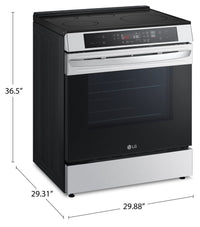 LG 30" 6.3 Cu. Ft. Smart Induction Range with Convection and Air Fry - Stainless Steel - LSIL6332FE | Cuisinière intelligente à induction LG de 6,3 pi³ et de 30 po avec convection et friture à air - acier inoxydable - LSIL6332FE | LSIL6332