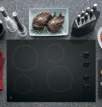 GE 30" 4-Burner Electric Cooktop - Black - JP3030DWBB | Surface de cuisson électrique GE de 30 po à 4 brûleurs - noire - JP3030DWBB | JP3030DW