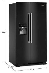 Maytag 36" 25 Cu. Ft. Side-by-Side Refrigerator - Black - MRSF4036PB | Réfrigérateur Maytag de 25 pi³ et de 36 po à compartiments juxtaposés - noir - MRSF4036PB | MRSF40PB