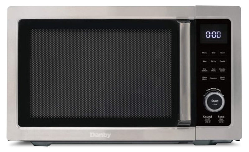 Danby 1 Cu. Ft. Countertop Microwave with Air Fry and Convection Oven - Stainless Steel - DDMW1060BS… | Four à micro-ondes de comptoir Danby de 1 pi³ avec friture à air et four à convection - acier inoxyd…