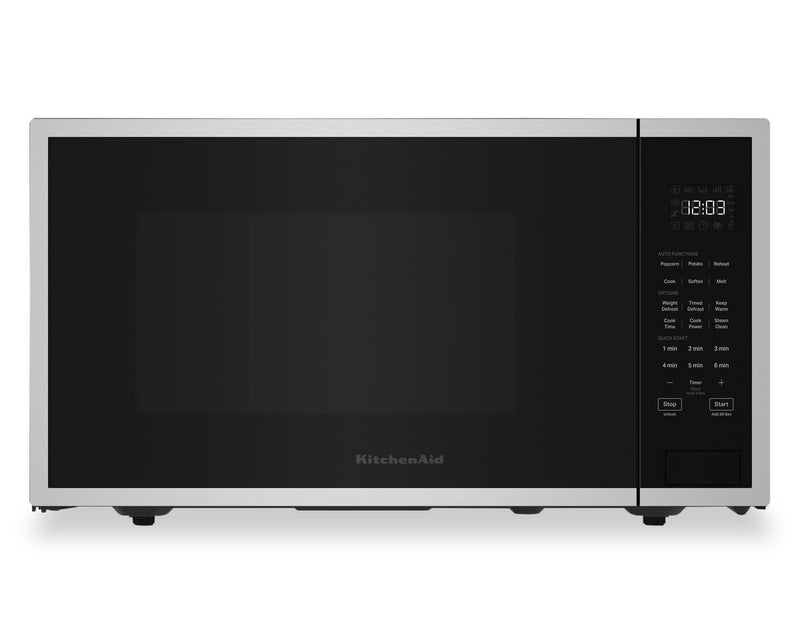 KitchenAid 1.6 Cu. Ft. Countertop Microwave with Steam Clean - PrintProof™ Stainless Steel - YKMCS122RPS | Four à micro-ondes de comptoir KitchenAid de 1,6 pi3 avec nettoyage à la vapeur - acier inoxydable PrintProofMC - YKMCS122RPS | YKMCS1PS