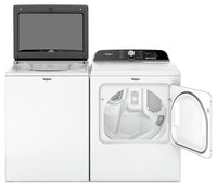 Whirlpool 6.1 Cu. Ft. Top-Load Washer with Removable Agitator and 7 Cu. Ft. Gas Dryer | Laveuse à chargement par le haut de 6,1 pi³ avec agitateur amovible et sécheuse à gaz de 7 pi³ de Whirlpool | WHTL615G