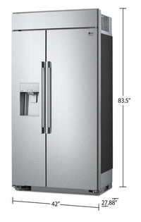 LG STUDIO 25.6 Cu. Ft. Built-In Side-by-Side Refrigerator - SRSXB2622S 