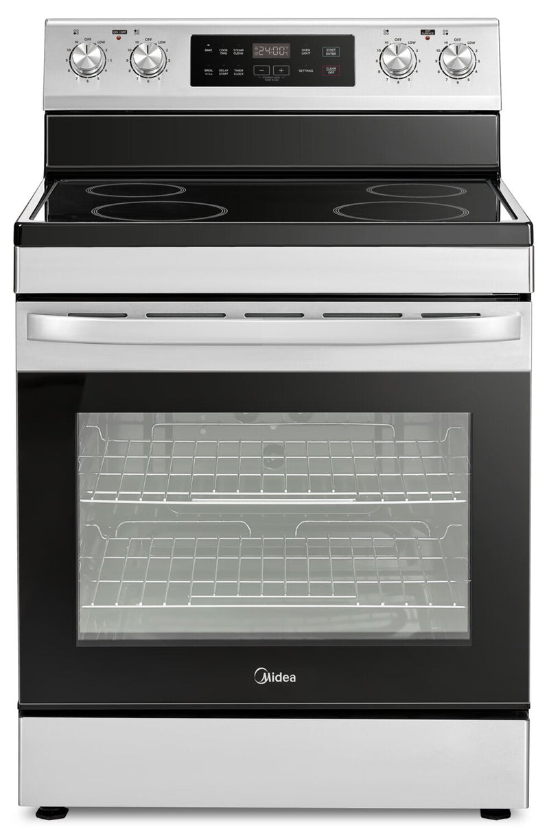 Midea 30" 6.3 Cu. Ft. Electric Range - MER30B14ASTC  | Cuisinière électrique Midea de 30 po et à capacité de 6,3 pi3 - MER30B14ASTC  | MER30STC