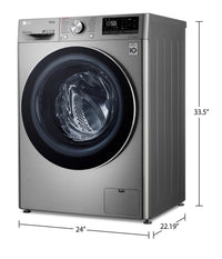 LG 2.6 Cu. Ft. All-In-One Front-Load Washer and Dryer - WM3555HVA 