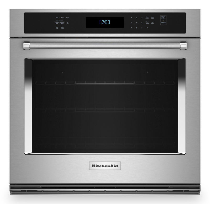 KitchenAid 27" 4.3 Cu. Ft. Electric Single Wall Oven with True Convection - Stainless Steel - KOES52… | Four mural simple électrique KitchenAid de 4,3 pi³ et de 27 po avec convection véritable - acier ino…