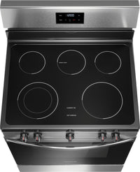 Frigidaire 5.3 Cu. Ft. Electric Range With Quick Boil Element and Five-Element Cooktop - Stainless S… | Cuisinière électrique Frigidaire de 5,3 pi³ avec élément à ébullition rapide et surface de cuisson à…