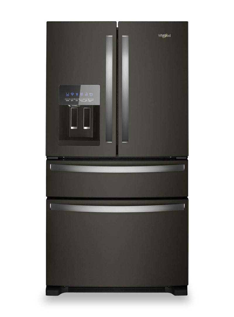 Whirlpool 36" 24.5 Cu. Ft. French-Door Refrigerator - Black Stainless Steel - WRMF3636RV | Réfrigérateur Whirlpool de 36 po et de 24,5 pi³ à portes françaises - acier inoxydable noir - WRMF3636RV | WRMF36RV