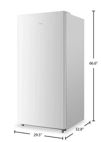 Midea 21 Cu. Ft. Convertible 2-in-1 Upright Refrigerator-Freezer - White - MRU21F6AWW | Appareil vertical 2 en 1 Midea de 21 pi3 convertible en réfrigérateur ou congélateur - blanc - MRU21F6AWW | MRU21FWW