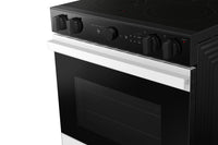 Samsung 6.3 Cu. Ft. Smart Electric Slide In Range with Air Fry and Air Sous Vide - White Glass - NSE… | Cuisinière intelligente électrique encastrée Samsung de 6,3 pi³ avec friture à air et Air Sous Vide …