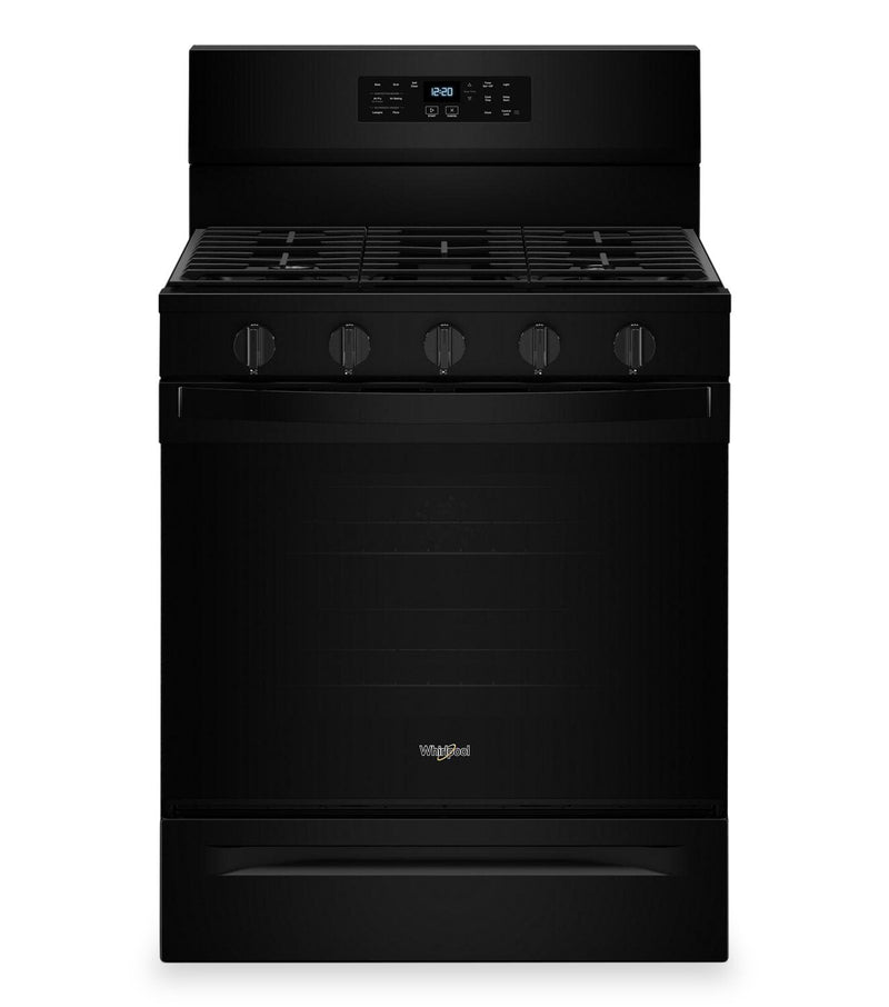 Whirlpool 5 Cu. Ft. Gas Range with Air Fry and Self-Clean - Black - WFGS5030RB  | Cuisinière à gaz Whirlpool de 5 pi³ avec friture à air et autonettoyage - noire - WFGS5030RB  | WFGS50RB