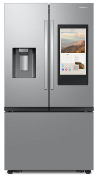 Samsung 36" 30 Cu. Ft. Full Depth French-Door with Family Hub Refrigerator - Stainless Steel - RF32C… | Réfrigérateur Samsung de 30 pi³ et de 36 po pleine profondeur à portes françaises avec portail Famil…