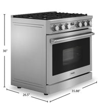 Thor Kitchen 6 Cu. Ft. Professional Gas Range - ARG36 | Cuisinière à gaz professionnelle Thor Kitchen de 6 pi³ - ARG36 | ARG360SS