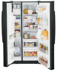 GE 23 Cu. Ft. Side-by-Side Refrigerator - GSS23GGPBB 