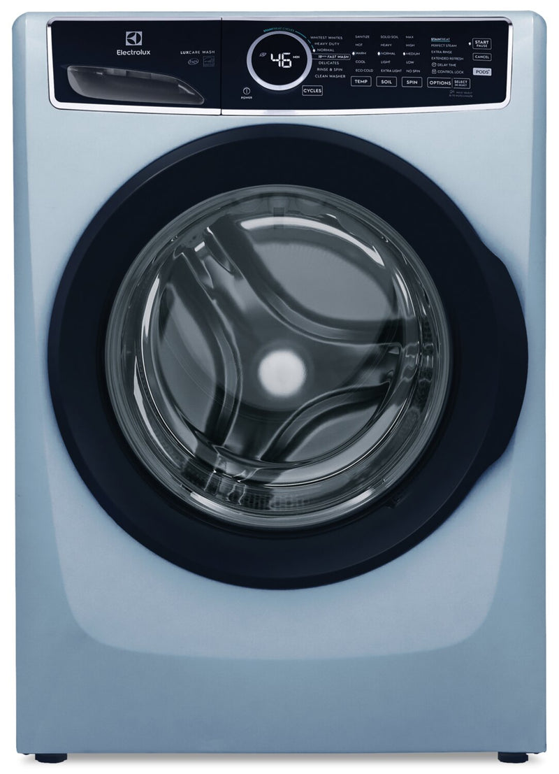 Electrolux 5.2 Cu. Ft. Front-Load High-Efficiency Steam Washer - Glacier Blue - Stackable - ELFW7437… | Laveuse à la vapeur haute efficacité Electrolux à chargement frontal de 5,2 pi³ - bleu glacier - sup…