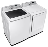 Samsung 5.3 Cu. Ft. Top-Load Washer and 7.4 Cu. Ft. Electric Dryer - White | Laveuse à chargement par le haut de 5,3 pi³ et sécheuse électrique de 7,4 pi³ de Samsung - blanches | SATL350A