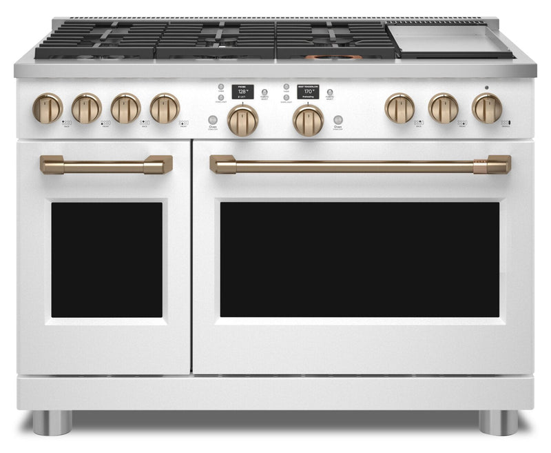 Café 48" Commercial-Style Dual Fuel Range with Griddle - C2Y486P4TW2 