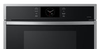 Samsung 30" 7 Cu. Ft. Electric Micowave Combination Wall Oven with Steam Cook - Stainless Steel - NQ… | Four à micro-ondes combiné avec four mural électrique Samsung de 7 pi³ et de 30 po avec cuisson à la…