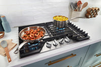 Whirlpool 30" Gas Cooktop with EZ-2-Lift™ Hinged Cast-Iron Grates - WCGK5030PS | Surface de cuisson à gaz Whirlpool de 30 po avec grilles en fonte à charnières EZ-2-LiftMC - WCGK5030PS | WCGK530S