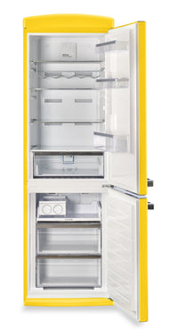 Classic Retro by Unique 24" 12 Cu. Ft. Bottom-Freezer Refrigerator - Canary Yellow - UGP-340L Y AC | Réfrigérateur Classic Rétro par Unique de 24 po et de 12 pi3 à congélateur inférieur - jaune canari - UGP-340L Y AC | U340LYAC