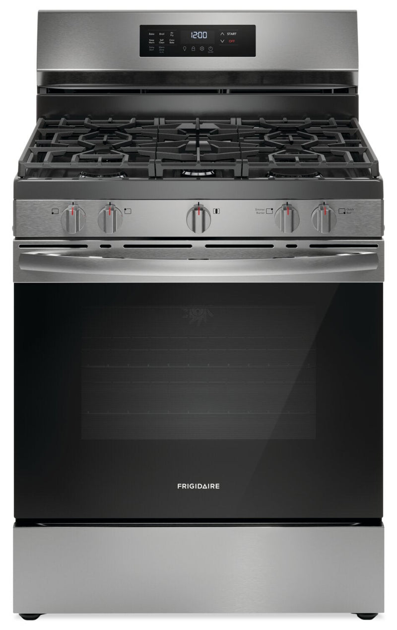 Frigidaire 5.1 Cu. Ft. Gas Range With Air Fry and Convection Bake - Stainless Steel - FCRG3083AS | Cuisinière à gaz Frigidaire de 5,1 pi³ avec friture à air et cuisson par convection - acier inoxydab…