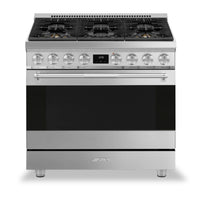 Smeg 4.6 Cu. Ft. Professional Gas Range - SPR36UGMX|Cuisinière professionnelle à gaz Smeg de 4,6 pi3 - SPR36UGMX