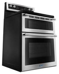 Maytag 6.7 Cu. Ft. Double Oven Electric Range with True Convection – YMET8800FZ - Electric Range in Stainless Steel