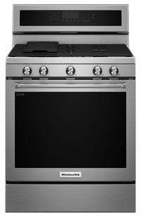 KitchenAid 5.8 Cu. Ft. Five-Burner Gas Convection Range - Stainless Steel - Gas Range in Stainless Steel