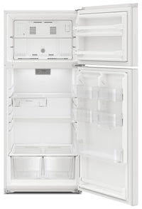 Whirlpool 28" 16.3 Cu. Ft. Top-Mount Refrigerator - White - WRTX5028PW | Réfrigérateur Whirlpool de 16,3 pi³ et de 28 po à congélateur supérieur - blanc - WRTX5028PW