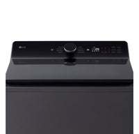 LG 6.1 Cu. Ft. Top-Load Washer with EasyUnload™ and 7.3 Cu. Ft. Electric Dryer with EasyLoad™ - Black | Laveuse à chargement par le haut LG 6,1 pi³ avec EasyUnload et sécheuse électrique LG 7,3 pi³ avec EasyLoad - noires | LGTL8400