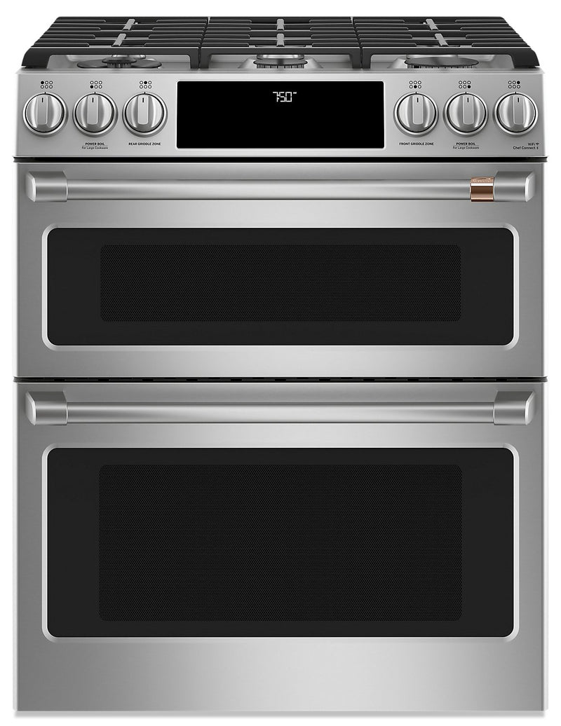 Café Slide-In Double-Oven Gas Range with Convection - CCGS750P2MS1|Cuisinière à gaz encastrée Café à double four avec convection - CCGS750P2MS1|CCGS750S