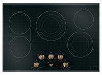 Café 5-Piece Electric Cooktop Brushed Bronze Knobs - CXCE1HKPMBZ|Boutons bronze brossé pour surface de cuisson électrique 5 pièces Café - CXCE1HKPMBZ|CXCE1HBZ