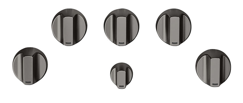 Café 5-Piece Gas Cooktop Brushed Black Knobs - CXCG1K0PMBT|Boutons noir brossé pour surface de cuisson à gaz 5 pièces Café - CXCG1K0PMBT|CXCG1KBT